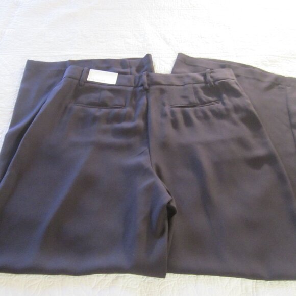 LOFT Pants 14 Purple/Plum High Rise Wide Leg Pleated Full Length - Picture 5 of 6